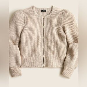 J Crew bubble sleeve cardigan